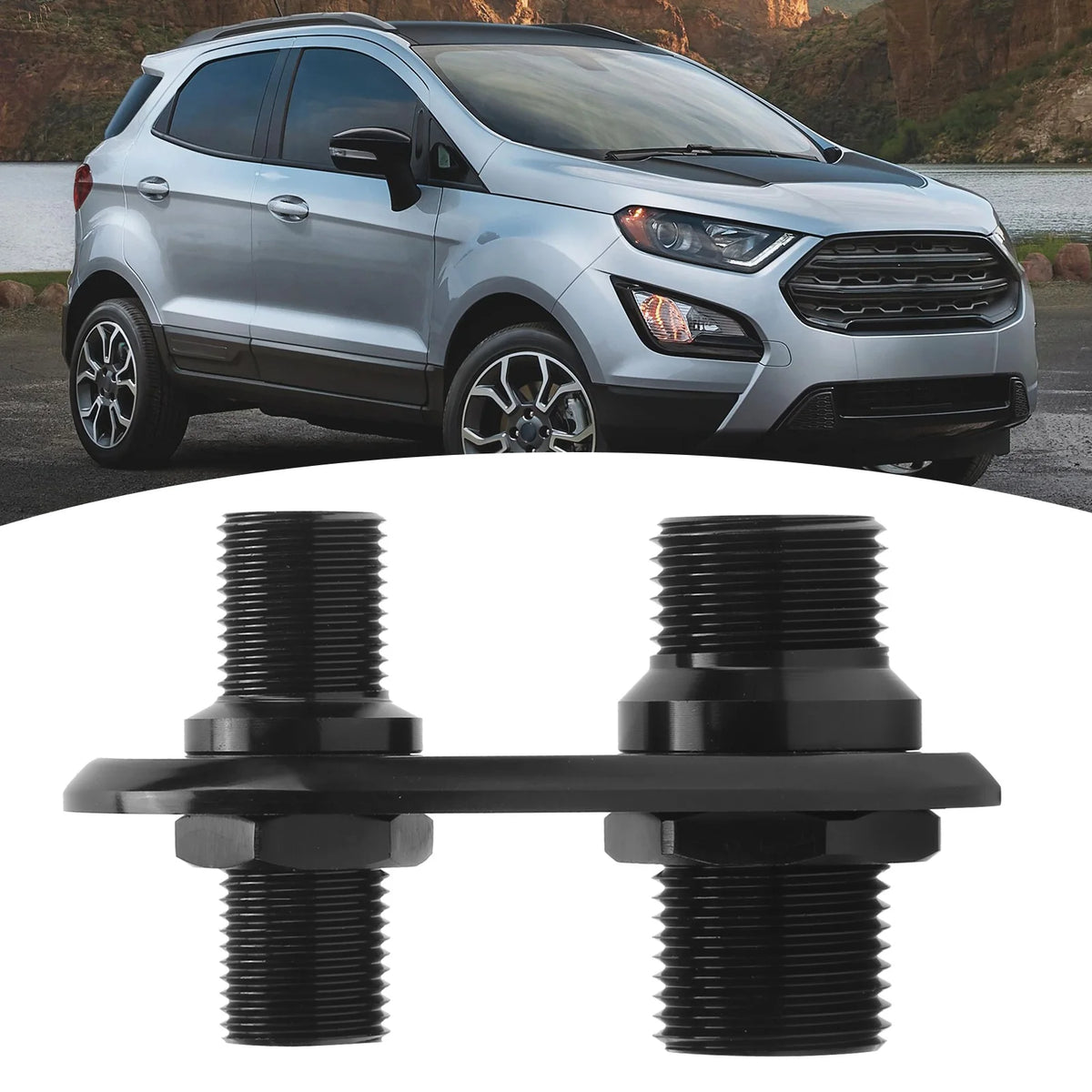 Car 2‑Port Air Conditioner Bulkhead Connector  Modification Replacement for  Firewall Bulkhead Tuck's Performance