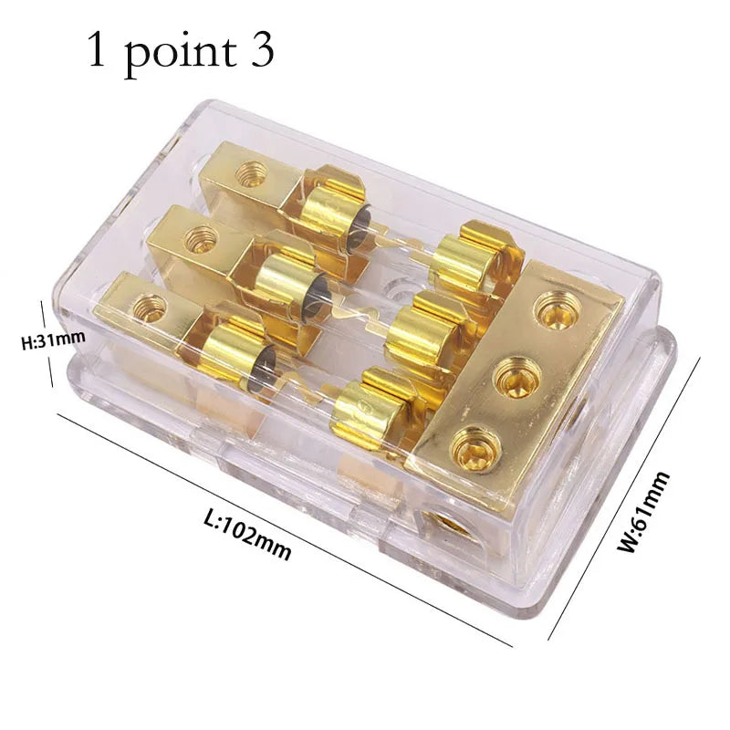 AGU Fuse Distribution Block - 1 In, 2 to 4 Out, 60A Tucks Performance