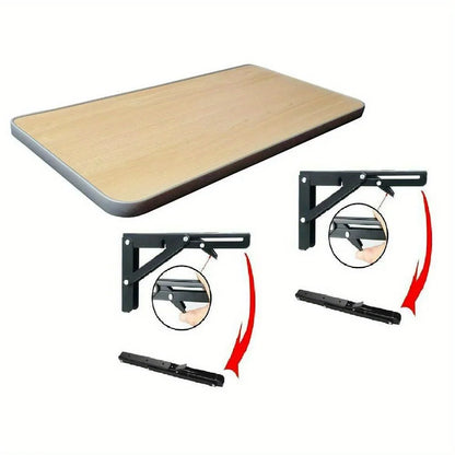 How the folding table bracket release lever works