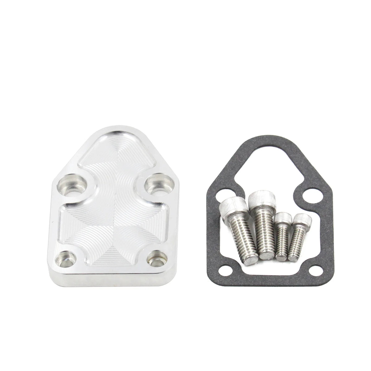 SMALL BLOCK FOR CHEVY BILLET FUEL PUMP BLOCK OFF PLATE ALUMINUM SBC 283 327 350#2071 Tuck's Performance