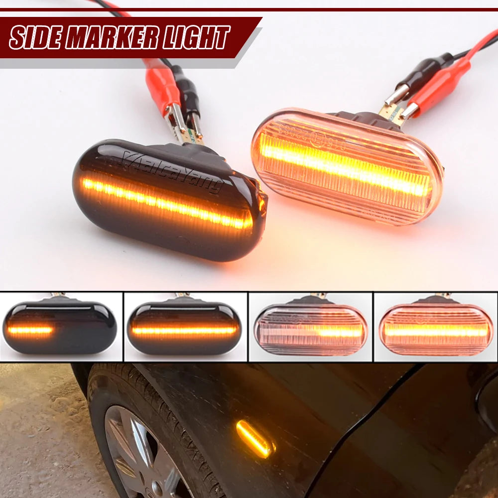 Car Dynamic Side Marker LED Turn Signal Light For Nissan Cube Z11 Tiida C11 Note E11 NE11 Micra K12 NP300 Navara D40 Qashqai J10 Tuck's Performance