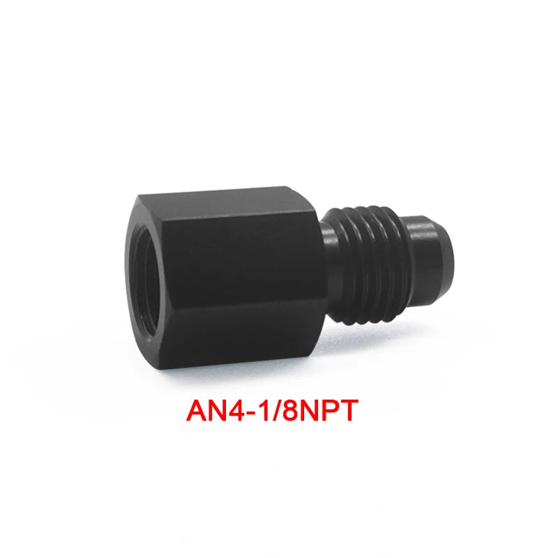 Jiax Black Aluminum AN4 AN8 AN6 1/8NPT Female to AN 3 AN6 AN8 AN10 Male Flare Adapter Fitting Reducer Tuck's Performance