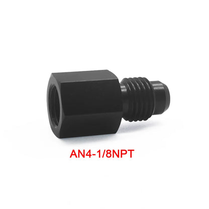 Jiax Black Aluminum AN4 AN8 AN6 1/8NPT Female to AN 3 AN6 AN8 AN10 Male Flare Adapter Fitting Reducer Tuck's Performance