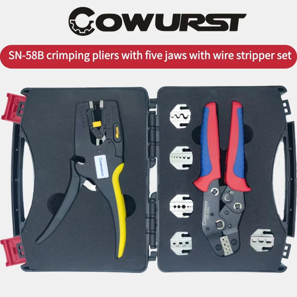 SN-58B Ratchet Crimping Pliers Kit with 5 Jaws - product image 1