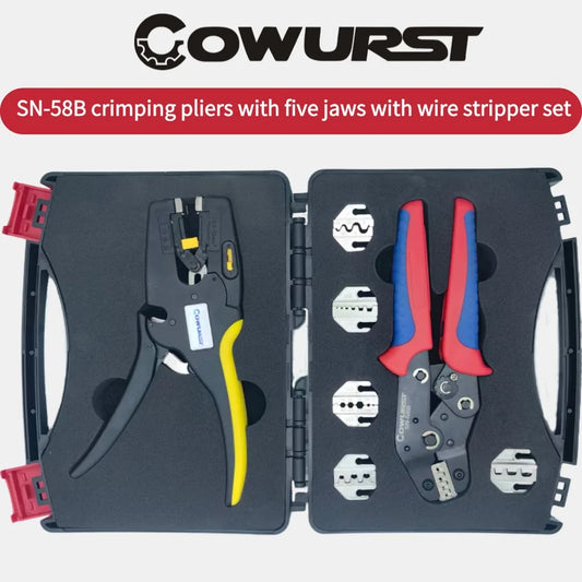 SN-58B Ratchet Crimping Pliers Kit with 5 Jaws - product image 1