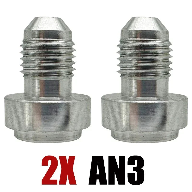 2X 3AN 4AN 6AN 8AN 10AN 12AN 16AN 20AN Male Weld On Fitting Adapter Weld Bung Aluminum Hose Straight Thread Connector Silver Tuck's Performance
