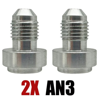 2X 3AN 4AN 6AN 8AN 10AN 12AN 16AN 20AN Male Weld On Fitting Adapter Weld Bung Aluminum Hose Straight Thread Connector Silver Tuck's Performance