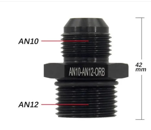 Universal Male 6AN AN6 to M10 M12x1.25/1.5, AN6 TO m16 M14x1.5, AN6 TO 1/4 3/8 1/2 npt Metric straight fitting Tuck's Performance