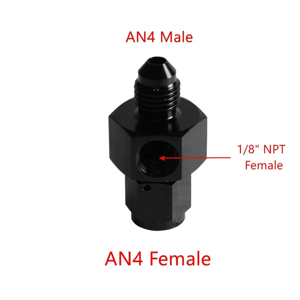 1PC Fuel Pressure Take Off Fitting AN6/AN8/AN10/AN12 Male to Female 1/8 NPT Swivel Joint Connection Gauge Port Hose Adapters Tuck's Performance