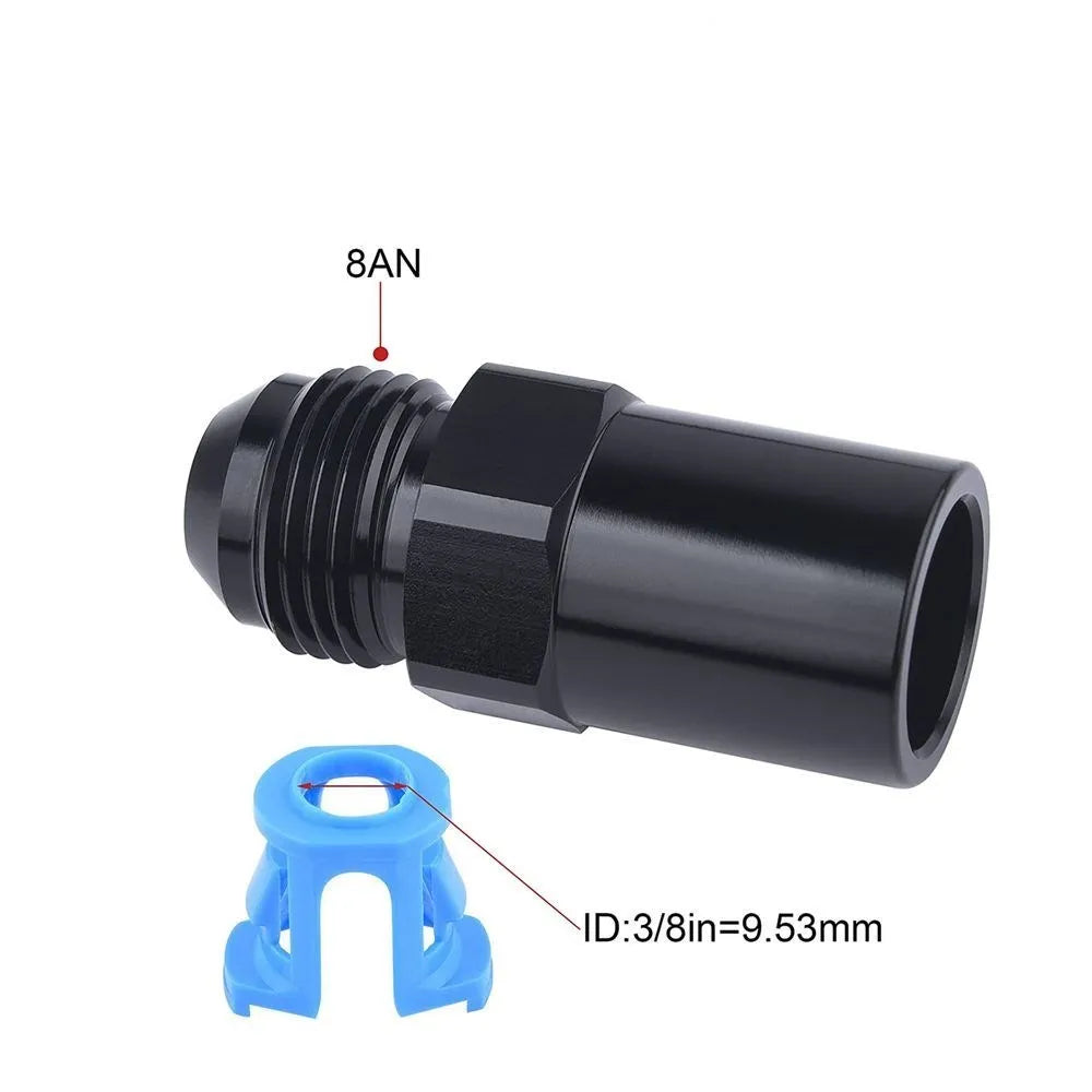 1PC Aluminum 6AN 8AN Male To 3/8" 5/16" Quick Disconnect Male Push On EFI Fitting Adapter Quick Connect Tuck's Performance