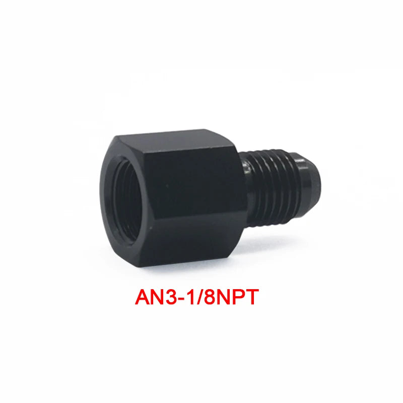 Jiax Black Aluminum AN4 AN8 AN6 1/8NPT Female to AN 3 AN6 AN8 AN10 Male Flare Adapter Fitting Reducer Tuck's Performance