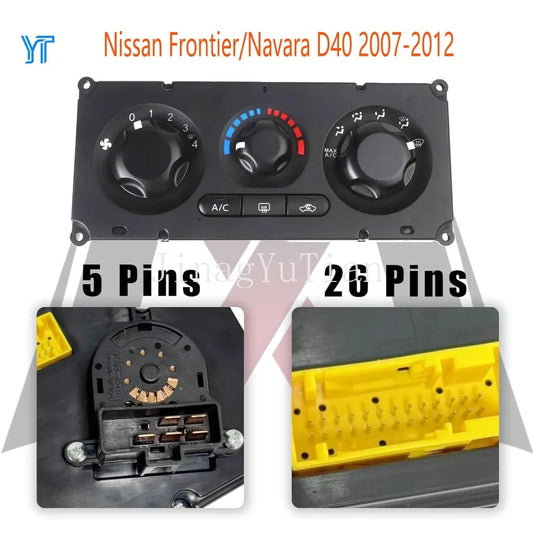 A/C Heater Climate Control Air Conditioner Switch for Nissan Frontier/Navara D40 2007 2018 2019 2010 2011 2012 Car Accessories Tuck's Performance