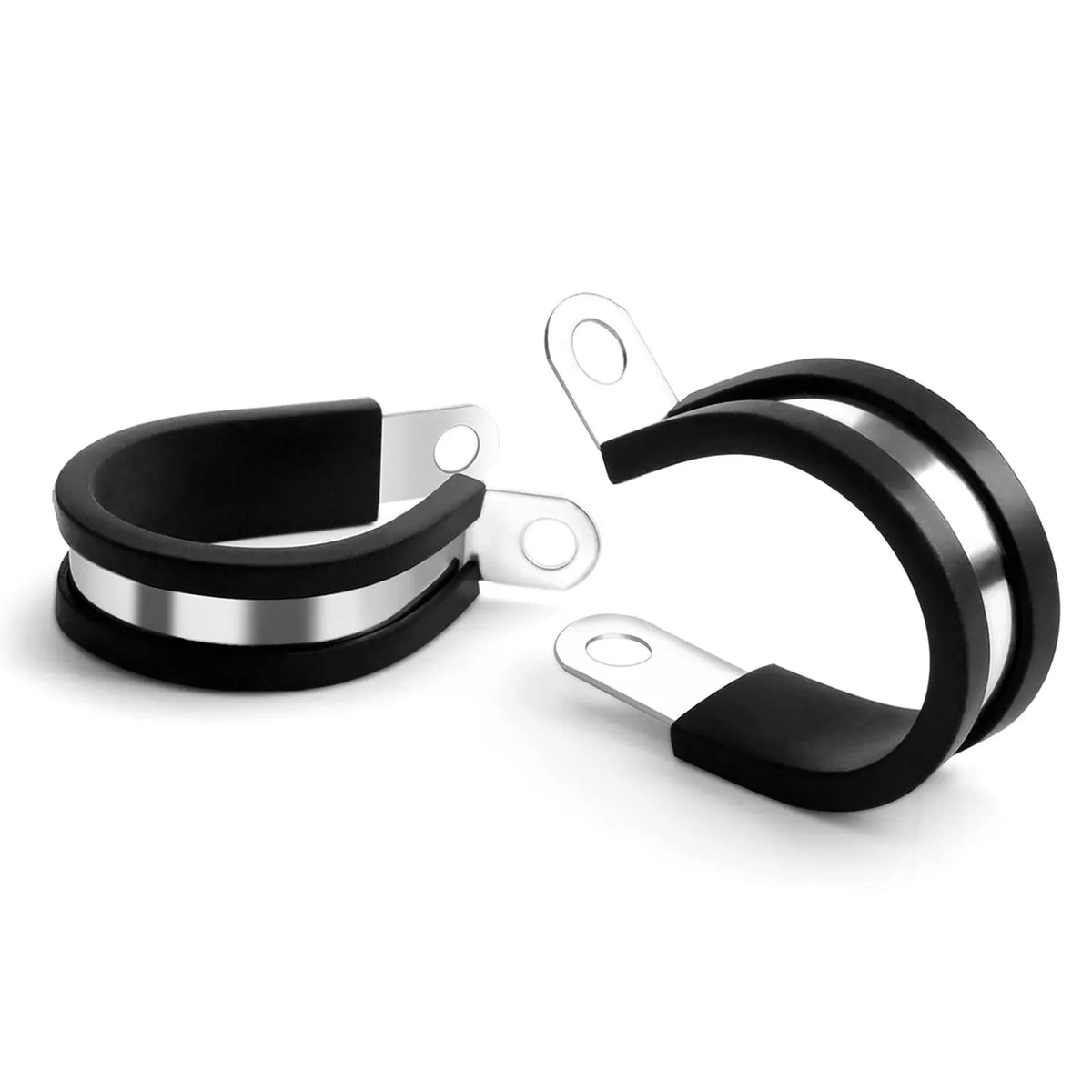 6-60mm Rubber 304 Stainless Steel Cable Clamp Pipe Metal Cushioned Insulated R Shape Wire Cord Installation Fixed Bracket Clamps Tuck's Performance