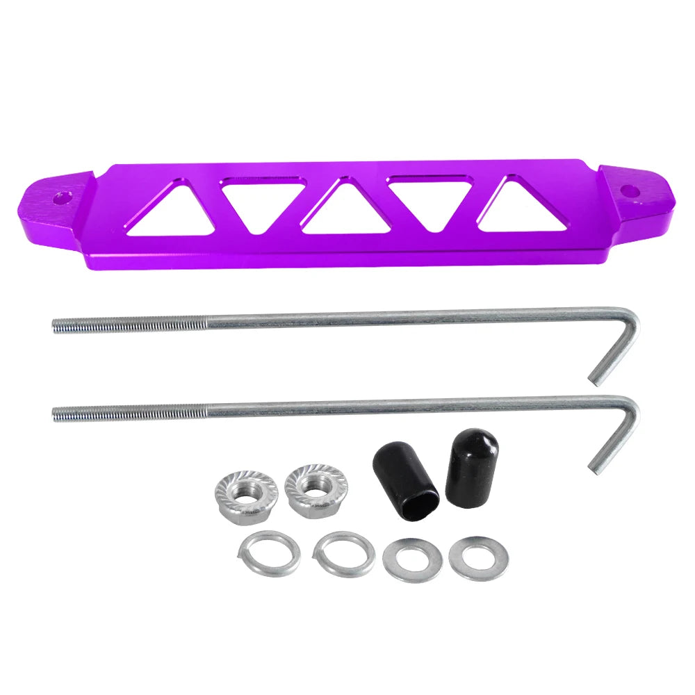 Universal Aluminum Auto Battery Tie Down Mount Holder Bracket Brace Bar For Honda Civic EK EG Group 21 22R 26R 27H 140R Tuck's Performance