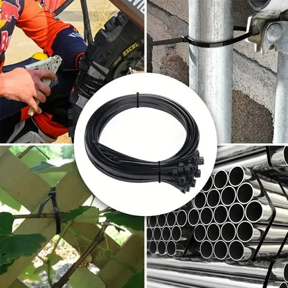 Cable Ties 500 Pack - Black Nylon, 100mm to 300mm Tuck's Performance