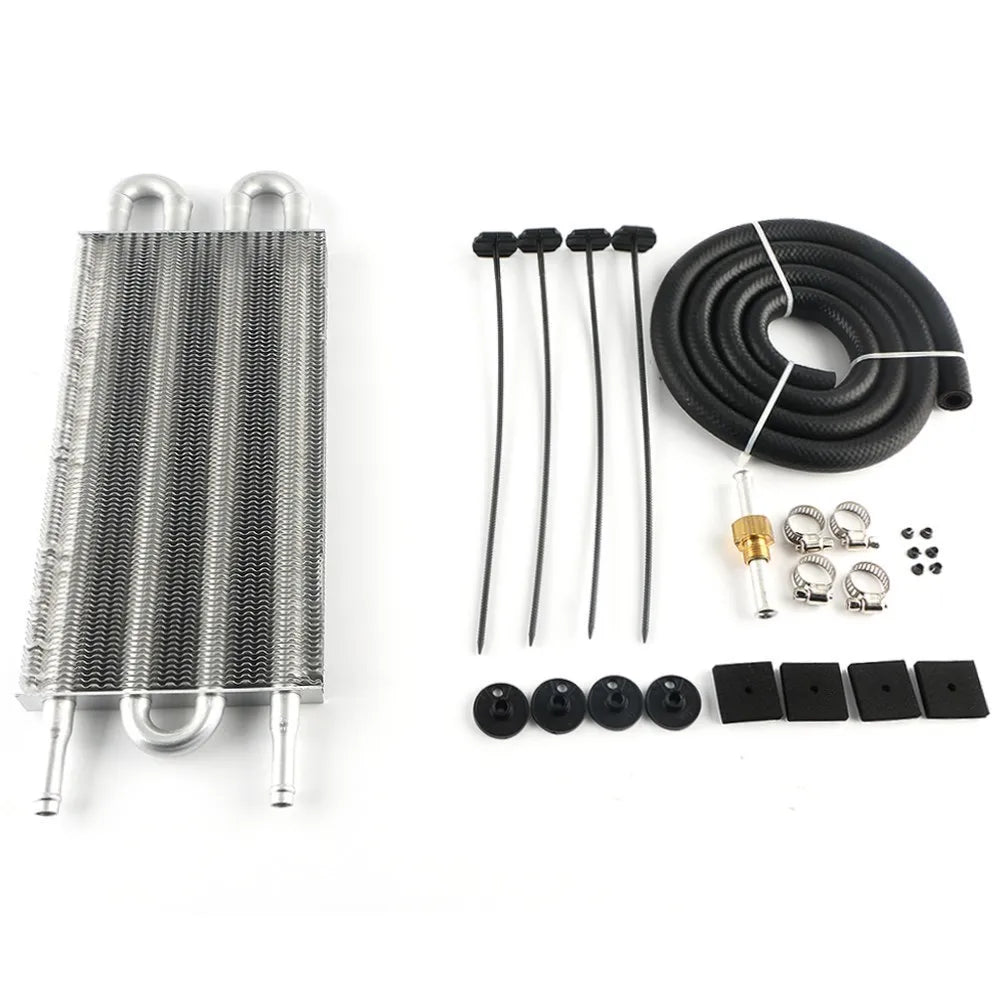 2 Row 4 Row 6 Row 8 Row 10Row 16Row Universal Remote Transmission Oil Cooler Auto-Manual Radiator Converter Aluminum Kit Tuck's Performance