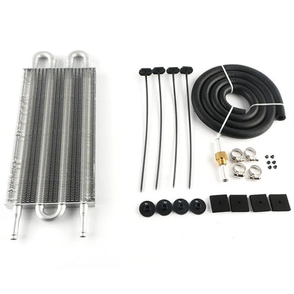 2 Row 4 Row 6 Row 8 Row 10Row 16Row Universal Remote Transmission Oil Cooler Auto-Manual Radiator Converter Aluminum Kit Tuck's Performance