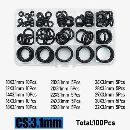 O Ring CS 1.0 1.5 to 4.0mm Sealing Washer Nitrile Rubber O-ring Faucet Plumbing Gaskets Oil Resistant High Temperature Oring Kit Tuck's Performance