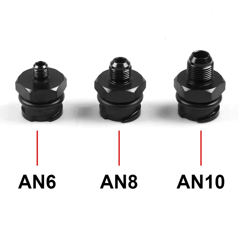 Billet Black Aluminum Valve Cover Oil Cap W/-10 AN Fitting for LS LSX LS1 LS2 LS3 LS6 LS7 Tuck's Performance