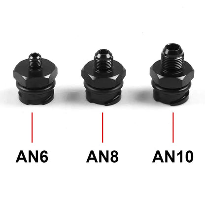 Billet Black Aluminum Valve Cover Oil Cap W/-10 AN Fitting for LS LSX LS1 LS2 LS3 LS6 LS7 Tuck's Performance