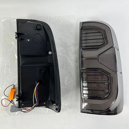 2PCS Rear LED Tail Lights Running +Brake +Reverse +Turn Signal Taillight Assembly For Toyota Hilux 2004-2015 Plug and Play Tuck's Performance