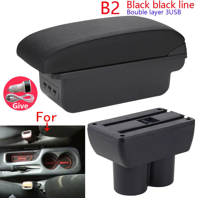 For Suzuki Jimny Armrest Box Suzuki Jimny JB23 JB43 Car Armrest 1999-2017 Retrofit parts Arm Storage Box Car Accessorie Tuck's Performance