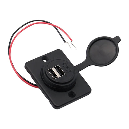 12-24V 4.2A Dual USB Charger Power Socket Adapter Charging Panel Mount for Motorbike Car Boat ATV UTV Camper Caravans Chargers Tuck's Performance