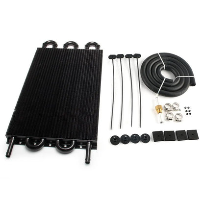 2 Row 4 Row 6 Row 8 Row 10Row 16Row Universal Remote Transmission Oil Cooler Auto-Manual Radiator Converter Aluminum Kit Tuck's Performance