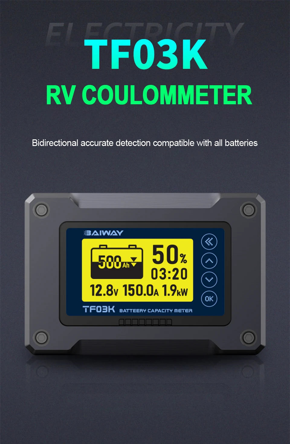DC 8V-120V Coulomb Counter Battery Capacity Monitor image 7