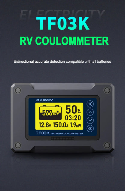 DC 8V-120V Coulomb Counter Battery Capacity Monitor image 7