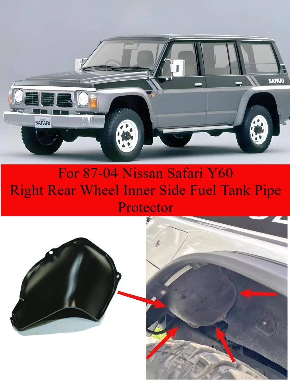 Nissan Patrol GQ fuel tank pipe guard