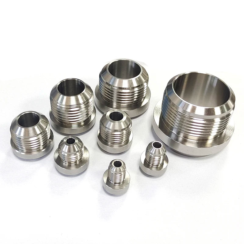 AN3/4/6/8/10/12/16/20 Stainless Steel Male Weld On Bung Weld On Fittings for Fuel Oil Hose Oil Cooler Hose Ends AN Weld-On Bungs Tuck's Performance