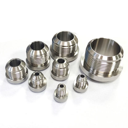 AN3/4/6/8/10/12/16/20 Stainless Steel Male Weld On Bung Weld On Fittings for Fuel Oil Hose Oil Cooler Hose Ends AN Weld-On Bungs Tuck's Performance