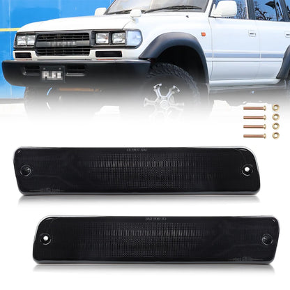 2Pcs Front Bumper Daytime Running Light Turn Signal Light Parking Light For 1991-1997 Toyota Land Cruiser 80 FJ82 Lexus LX450 Tuck's Performance