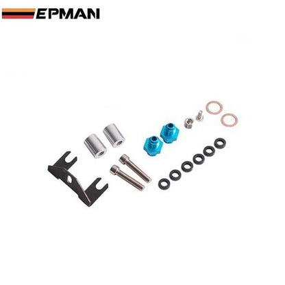 Aluminium Billet Top Feed Injector Fuel Rail Turbo Kit Blue For Nissan Skyline BNR32 R33 34GTR R34 88-ON RB26 EP-RB26YG Tuck's Performance