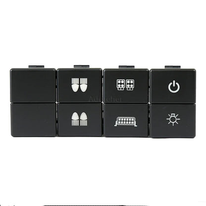1PC Car Dual Key Switch Dual Switch Radar Tailgate Power LED Headlight Switch Button for ISUZU D-MAX 21-23 Tuck's Performance