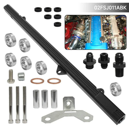 Racing Fuel Rail Kit Fit  For Toyota Supra Aristo JZA80 2JZ 2JZ-GTE MKV JZS 147  Turbo Upgrade 92-02 Black/Blue Tuck's Performance