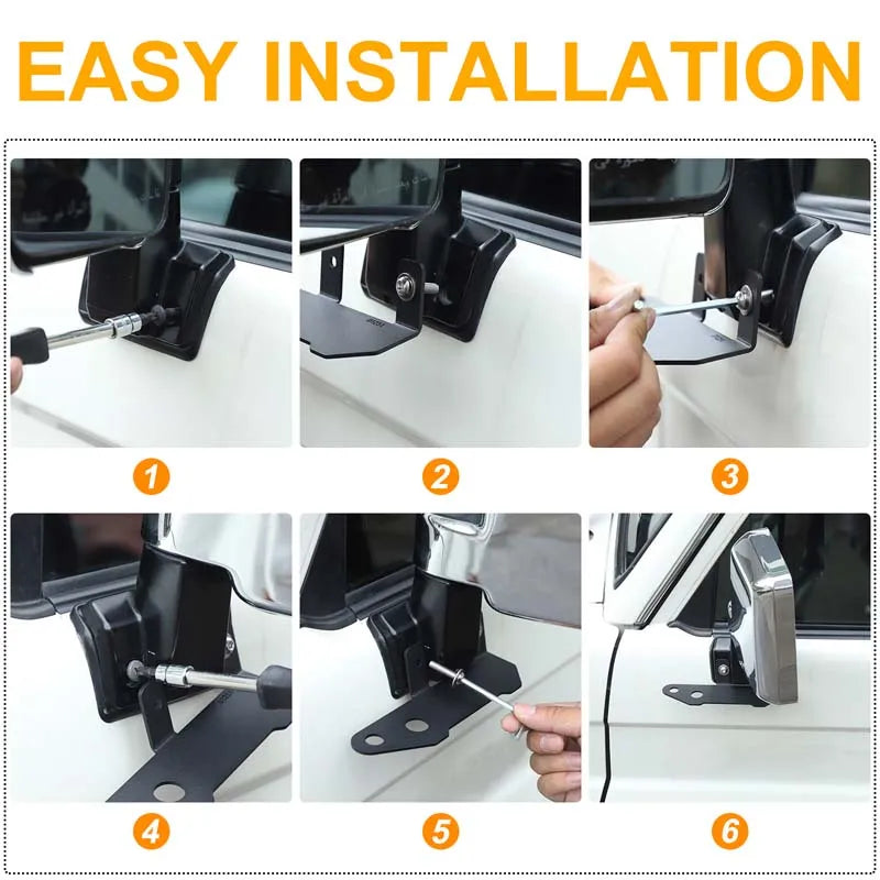 Mirror bracket installation steps