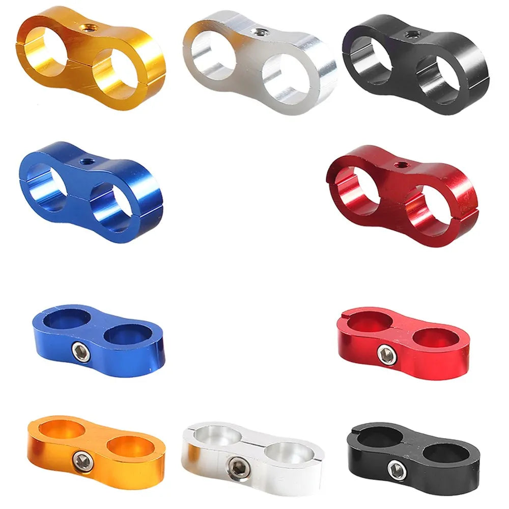 Universal AN4 AN6 AN8 AN10 Billet Oil Fuel Water Hose Tube Seprator Divider Clamp aluminum line separator Kit Tuck's Performance