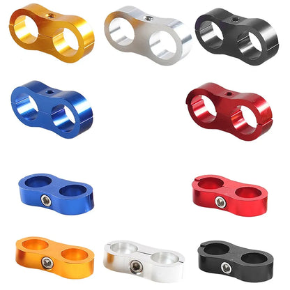 Universal AN4 AN6 AN8 AN10 Billet Oil Fuel Water Hose Tube Seprator Divider Clamp aluminum line separator Kit Tuck's Performance
