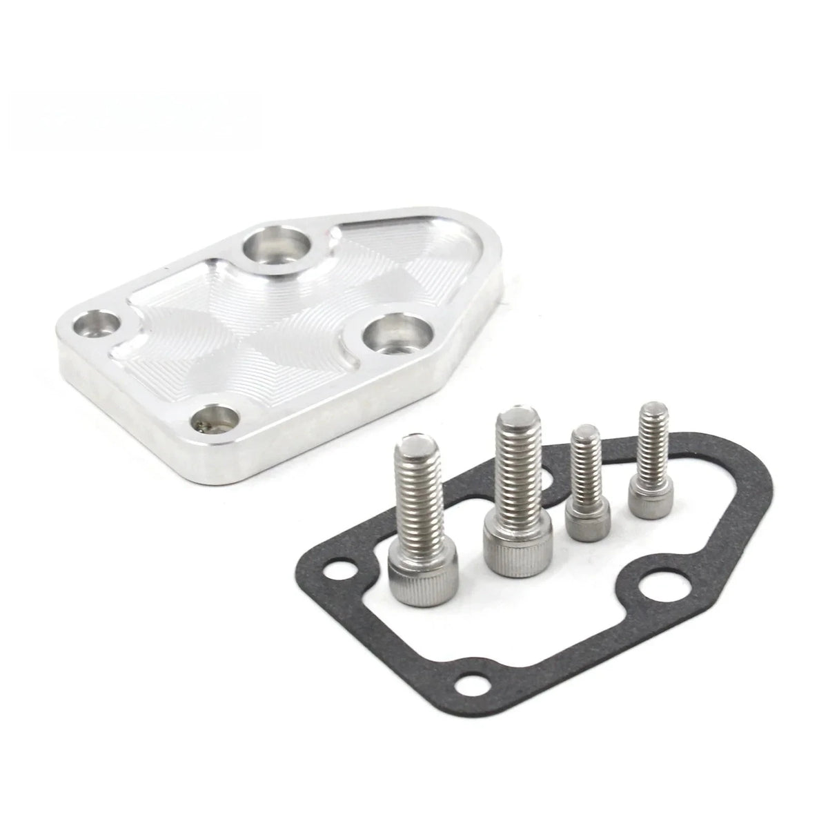 SMALL BLOCK FOR CHEVY BILLET FUEL PUMP BLOCK OFF PLATE ALUMINUM SBC 283 327 350#2071 Tuck's Performance