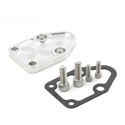 SMALL BLOCK FOR CHEVY BILLET FUEL PUMP BLOCK OFF PLATE ALUMINUM SBC 283 327 350#2071 Tuck's Performance
