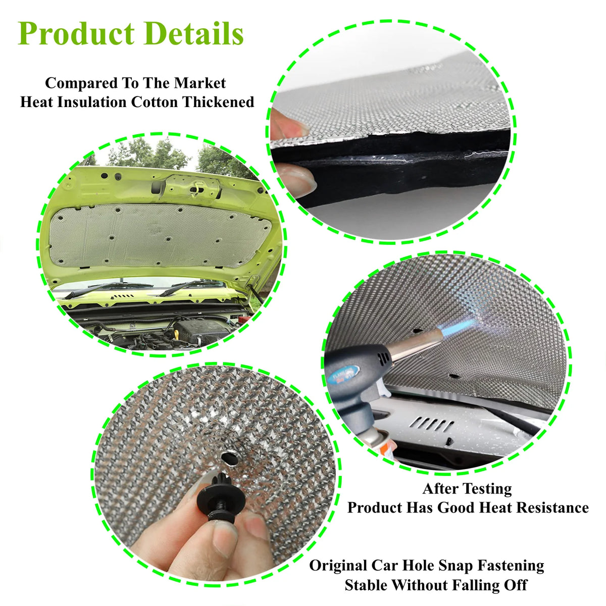 Sound Heat Insulation Cotton Car Engine Hood Heat Insulation Sound Deadener Pad for Suzuki Jimny JB64 JB74 2019-2023 Accessories Tuck's Performance