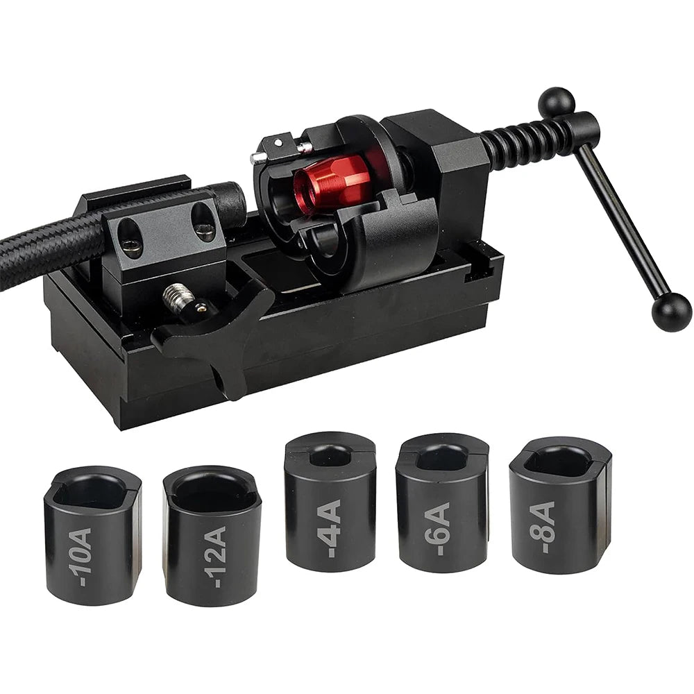 Fuel Line Fittings Installation Tool Kit, Aluminum Alloy Rotary Fuel Hose Connection Bracket For 4AN 6AN 8AN 10AN 12AN Connector Tuck's Performance