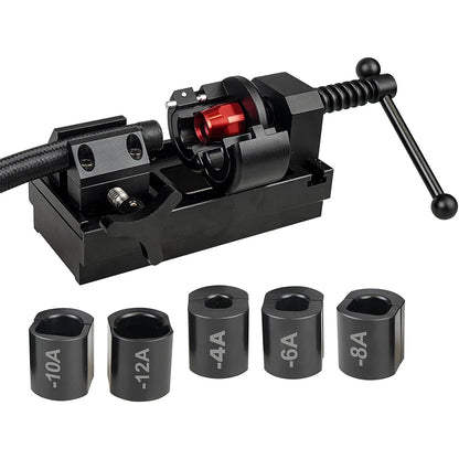 Fuel Line Fittings Installation Tool Kit, Aluminum Alloy Rotary Fuel Hose Connection Bracket For 4AN 6AN 8AN 10AN 12AN Connector Tuck's Performance