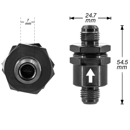 One Way AN6 AN8 AN10 Valves Aluminium Alloy Fuel Non Return Check Valve One Way Tuck's Performance
