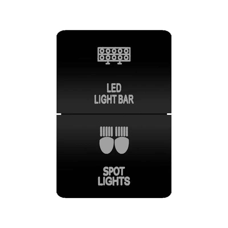 12V Dual Button Push Switch Orange Led Light For Toyota Prado Land Cruiser 200 RAV4 Hilux GUN HiAce 4 Runner Tundra Suzuki Jimny Tuck's Performance