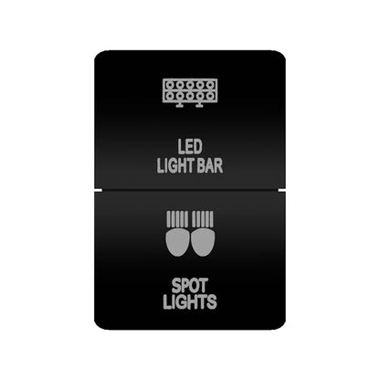 12V Dual Button Push Switch Orange Led Light For Toyota Prado Land Cruiser 200 RAV4 Hilux GUN HiAce 4 Runner Tundra Suzuki Jimny Tuck's Performance