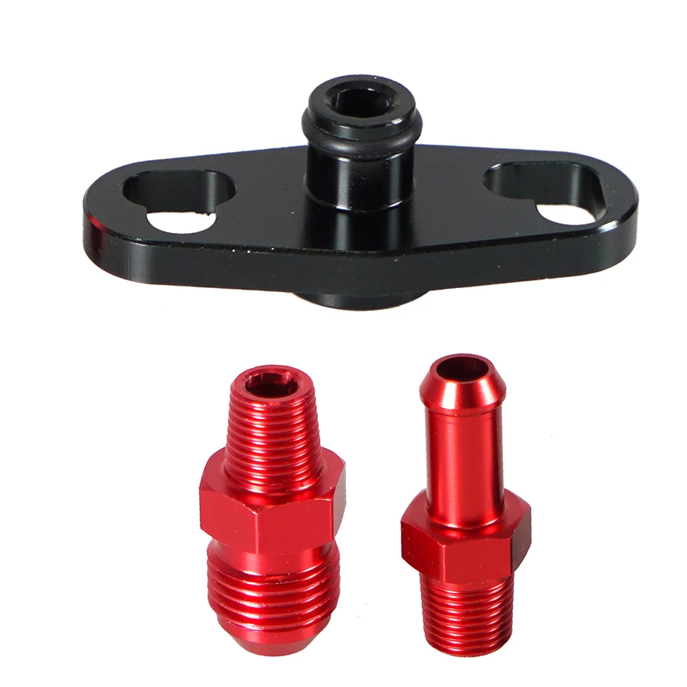 Car Fuel Rail Pressure Regulator Adapter Kit Set Fuel Rail Adapter Replacement Accessories For Toyota Nissan Aluminium Alloy Tuck's Performance