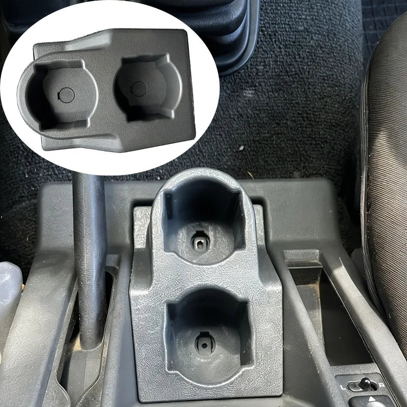 Black Car Center Console Water Cup Holder for Nissan GQ Patrol Y60 1989-1998 | Front Console Dual Cup Holder, Plastic Material Tuck's Performance